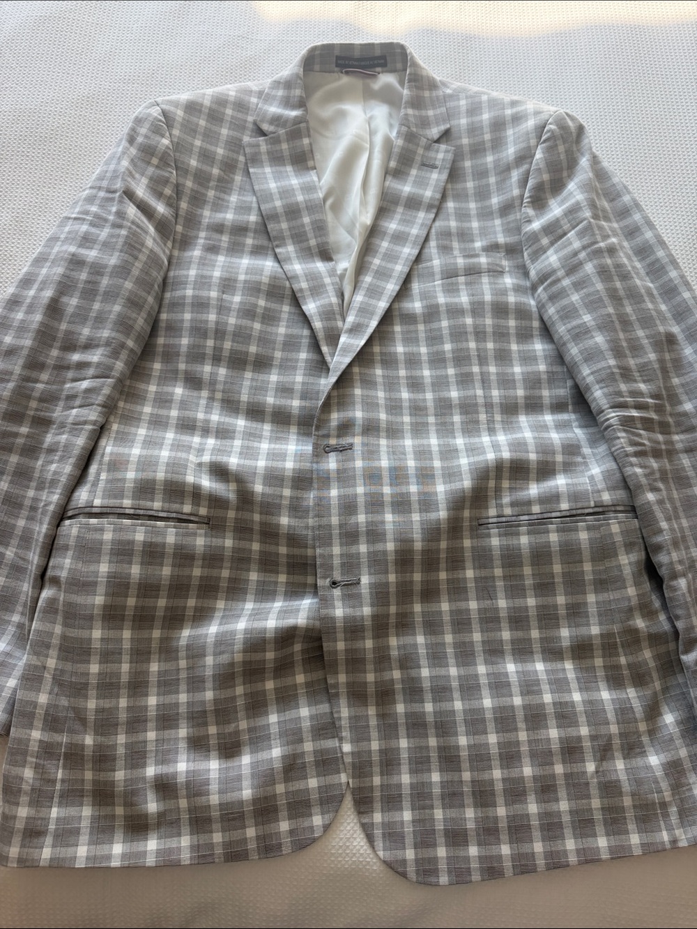 Tommy Hilfiger Light Gray Plaid Sport Coat